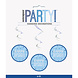 Hangdecoratie Happy Birthday Blauw 81cm 6st Hangdecoratie Happy Birthday Blauw 81cm 6st
