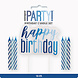 Happy Birthday Kaarsen Set Glitter Blauw 13 delig Happy Birthday Kaarsen Set Glitter Blauw 13 delig