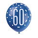 Ballonnen 60 Jaar Stippen Blauw 30cm 6st Ballonnen 60 Jaar Stippen Blauw 30cm 6st