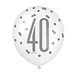 Ballonnen 40 Jaar Stippen Blauw 30cm 6st Ballonnen 40 Jaar Stippen Blauw 30cm 6st