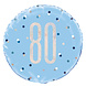 Helium Ballon 80 Jaar Blauw 45cm leeg Helium Ballon 80 Jaar Blauw 45cm leeg