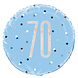 Helium Ballon 70 Jaar Blauw 45cm leeg Helium Ballon 70 Jaar Blauw 45cm leeg