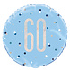 Helium Ballon 60 Jaar Blauw 45cm leeg Helium Ballon 60 Jaar Blauw 45cm leeg