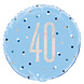 Helium Ballon 40 Jaar Blauw 45cm leeg Helium Ballon 40 Jaar Blauw 45cm leeg