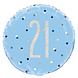 Helium Ballon 21 Jaar Blauw 45cm leeg Helium Ballon 21 Jaar Blauw 45cm leeg