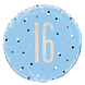 Helium Ballon 16 Jaar Blauw 45cm leeg Helium Ballon 16 Jaar Blauw 45cm leeg