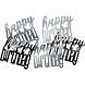Happy Birthday Tafelconfetti Zwart 11 gr Happy Birthday Tafelconfetti Zwart 11 gr