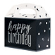 Happy Birthday Traktatiedoosjes Zwart 6st Happy Birthday Traktatiedoosjes Zwart 6st