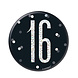 Button 16 Jaar Zwart 7cm Button 16 Jaar Zwart 7cm