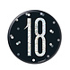 Button 18 Jaar Zwart 7cm Button 18 Jaar Zwart 7cm