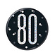 Button 80 Jaar Zwart 7cm Button 80 Jaar Zwart 7cm