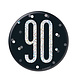 Button 90 Jaar Zwart 7cm Button 90 Jaar Zwart 7cm