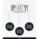 Hangdecoratie Happy Birthday Zwart 81cm 6st Hangdecoratie Happy Birthday Zwart 81cm 6st