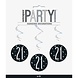 Hangdecoratie 21 Jaar Zwart 81cm 6st Hangdecoratie 21 Jaar Zwart 81cm 6st