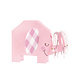 Baby Olifant Tafeldecoratie Roze 23cm Baby Olifant Tafeldecoratie Roze 23cm