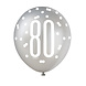 Ballonnen 80 Jaar Stippen Zwart 30cm 6st Ballonnen 80 Jaar Stippen Zwart 30cm 6st