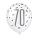 Ballonnen 70 Jaar Stippen Zwart 30cm 6st Ballonnen 70 Jaar Stippen Zwart 30cm 6st