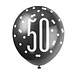 Ballonnen 50 Jaar Stippen Zwart 30cm 6st Ballonnen 50 Jaar Stippen Zwart 30cm 6st