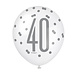 Ballonnen 40 Jaar Stippen Zwart 30cm 6st Ballonnen 40 Jaar Stippen Zwart 30cm 6st