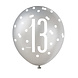 Ballonnen 13 Jaar Stippen Zwart 30cm 6st Ballonnen 13 Jaar Stippen Zwart 30cm 6st