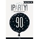 Helium Ballon 90 Jaar Zwart 45cm leeg Helium Ballon 90 Jaar Zwart 45cm leeg