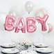 Folie Ballon Baby Roze 35cm Folie Ballon Baby Roze 35cm