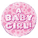 Helium Ballon A Baby Girl Roze 45cm leeg Helium Ballon A Baby Girl Roze 45cm leeg