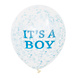 Confetti Ballonnen It's A Boy Blauw 30cm 6st Confetti Ballonnen It's A Boy Blauw 30cm 6st