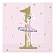 Ballerina Pink & Gold 1st Verjaardag Servetten 16st Ballerina Pink & Gold 1st Verjaardag Servetten 16st