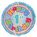 Helium Ballon 1 Jaar Holografisch 45cm leeg Helium Ballon 1 Jaar Holografisch 45cm leeg