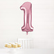 Folie Ballon Cijfer 1 Lichtroze XL 86cm leeg Folie Ballon Cijfer 1 Lichtroze XL 86cm leeg