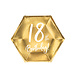 Borden 18 Jaar Goud 20cm 6st Borden 18 Jaar Goud 20cm 6st
