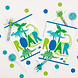 Blue & Green Dinosaur Uitdeelzakjes 8st Blue & Green Dinosaur Uitdeelzakjes 8st