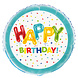 Helium Ballon Happy Birthday Ballonnen Blauw 45cm leeg Helium Ballon Happy Birthday Ballonnen Blauw 45cm leeg
