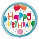 Helium Ballon Happy birthday Ballonnen Wit 45cm leeg Helium Ballon Happy birthday Ballonnen Wit 45cm leeg