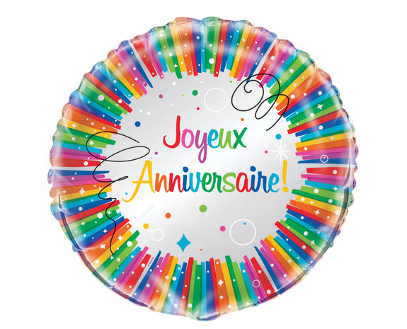 Helium Ballon Joyeux Anniversaire 45cm Leeg Partywinkel Nl