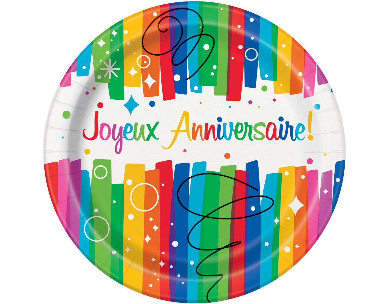 Borden Joyeux Anniversaire 23cm 8st Partywinkel Nl
