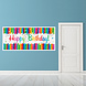 Banner Happy Birthday Regenboog 1,52m Banner Happy Birthday Regenboog 1,52m