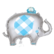Folieballon Baby Olifant Blauw 74cm Folieballon Baby Olifant Blauw 74cm
