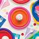 Fuchsia Borden Rond 23cm 16st Fuchsia Borden Rond 23cm 16st