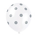 Ballonnen Stippen Zilver 30cm 6st Ballonnen Stippen Zilver 30cm 6st