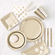 Gouden Servetten Gestreept 33cm 16st Gouden Servetten Gestreept 33cm 16st