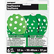 12" Latex Ballonnen 6st - Lime Green Dots 12" Latex Ballonnen 6st - Lime Green Dots