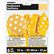 Gele Ballonnen Witte Stippen 30cm 6st Gele Ballonnen Witte Stippen 30cm 6st