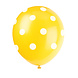 Gele Ballonnen Witte Stippen 30cm 6st Gele Ballonnen Witte Stippen 30cm 6st