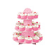 Cupcake Etagere Stippen Roze 34cm Cupcake Etagere Stippen Roze 34cm