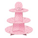 Cupcake Etagere Stippen Roze 34cm Cupcake Etagere Stippen Roze 34cm