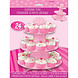 Cupcake Etagere Stippen Roze 34cm Cupcake Etagere Stippen Roze 34cm