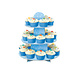 Cupcake Etagere Stippen Blauw 34cm Cupcake Etagere Stippen Blauw 34cm