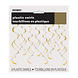 Hangdecoratie Goud 66cm 8st Hangdecoratie Goud 66cm 8st